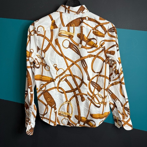 Lauren Ralph Lauren Equestrian Button Down Shirt Size Medium - Picture 5 of 11